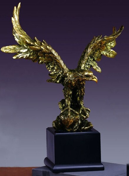 Eagle Antique Gold Sculpture